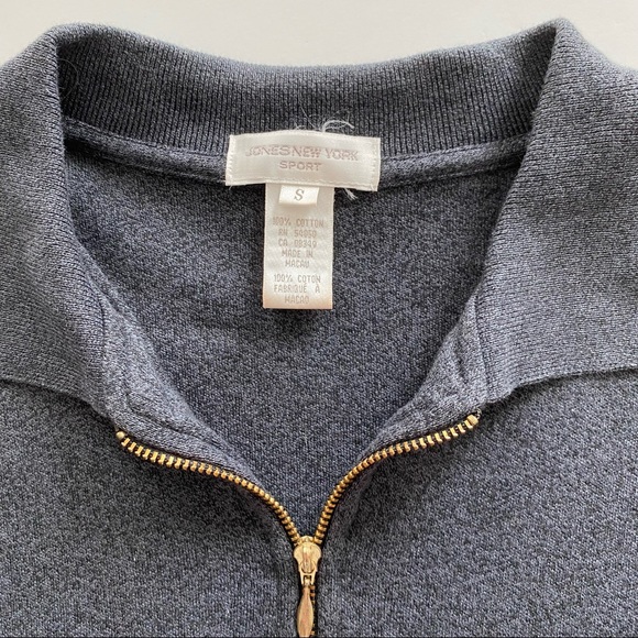 Retro Jones New York Sport Colorblock 1/4 Zip Pullover - Picture 5 of 8